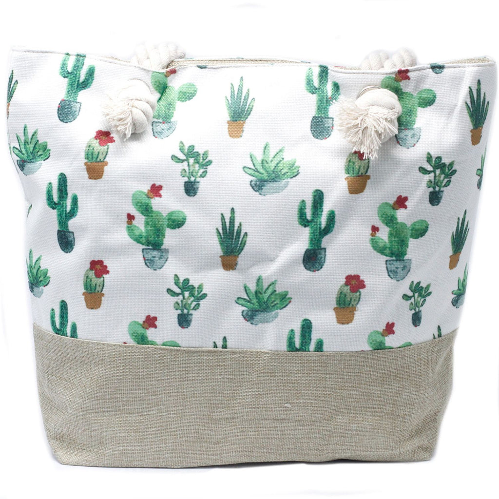 Shopper-Tasche mit Seilgriff – Mini-Kaktus