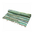 Tapete pequeno de retalhos - 50x90cm - qualidade premium - tons de verde natural