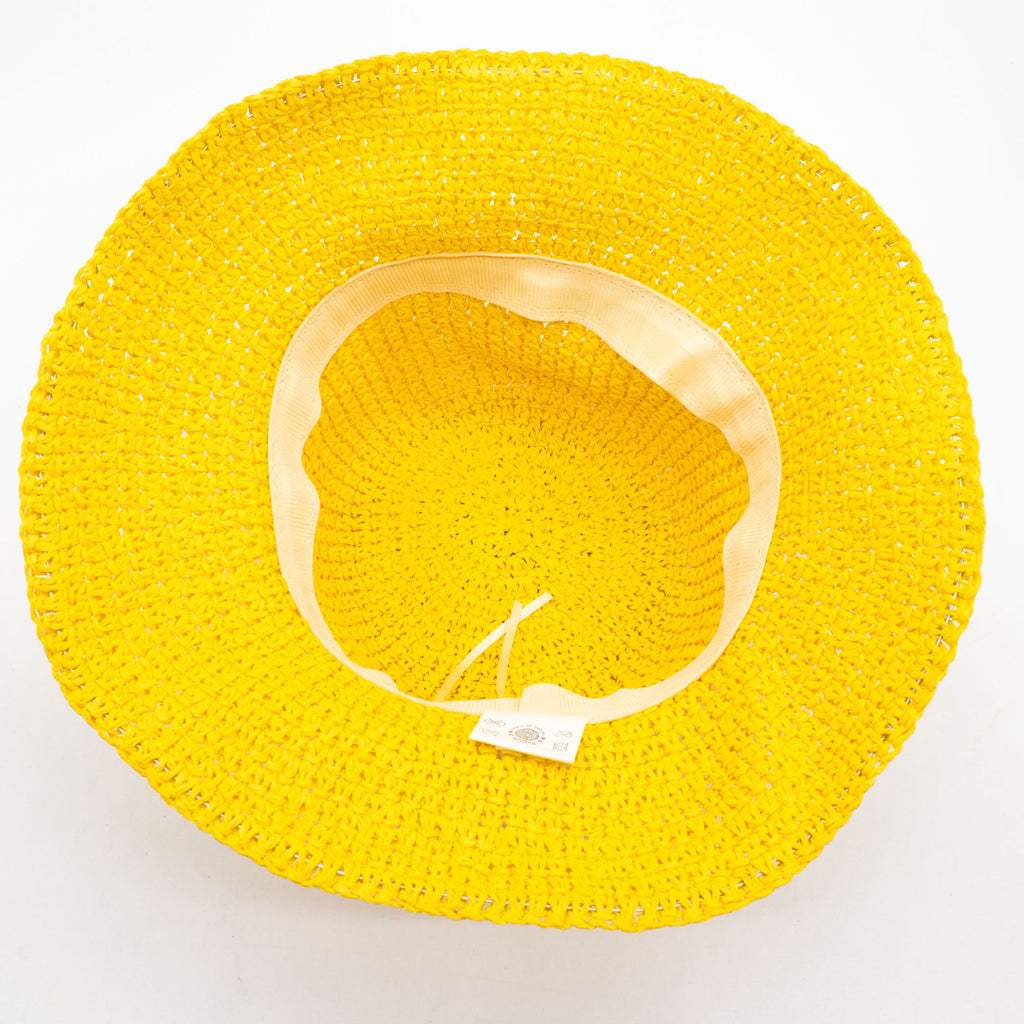 Nomad Sari Sombrero de Paja de Ala Ancha para Sol - Amarillo