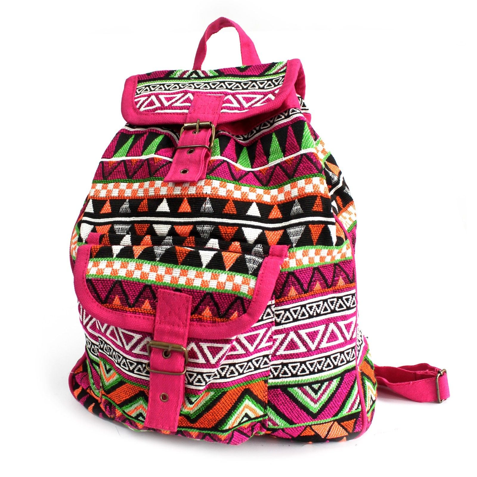 Jacquardstoff – Rosa Rucksack