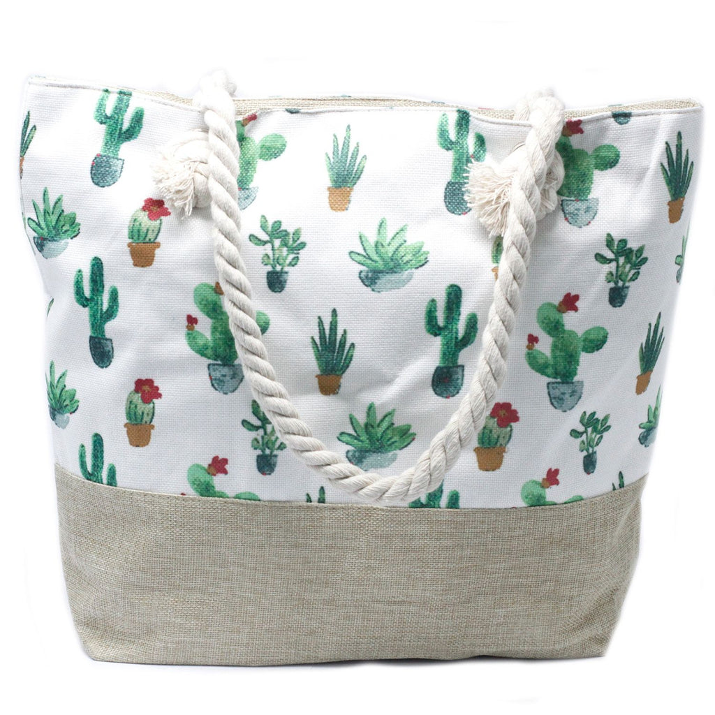 Shopper-Tasche mit Seilgriff – Mini-Kaktus