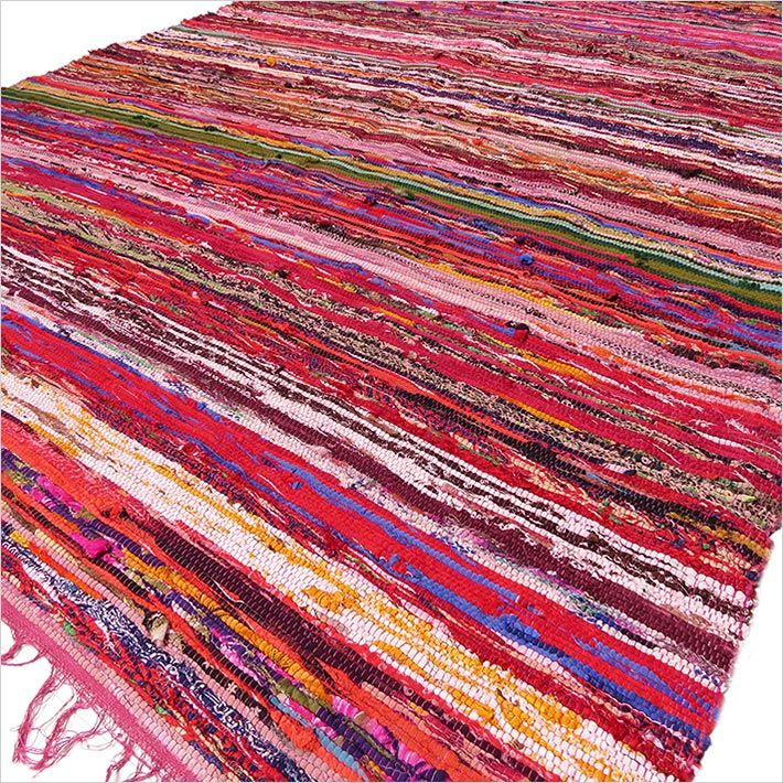 Alfombra de lujo de retales, 150 x 90 cm - Rojo