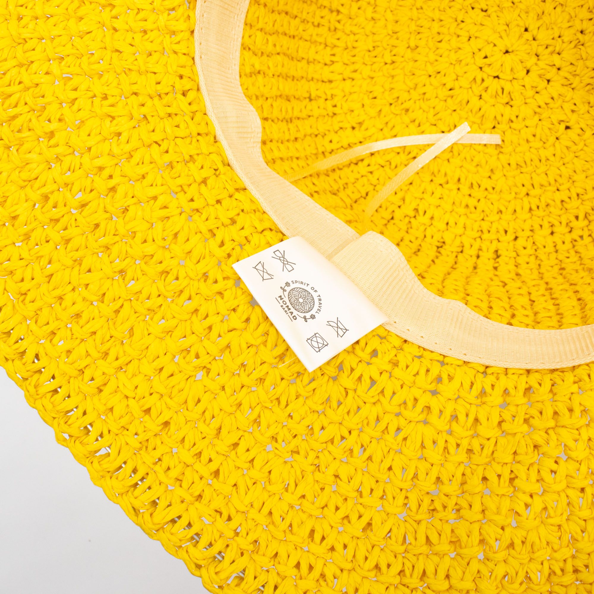 Nomad Sari Sombrero de Paja de Ala Ancha para Sol - Amarillo