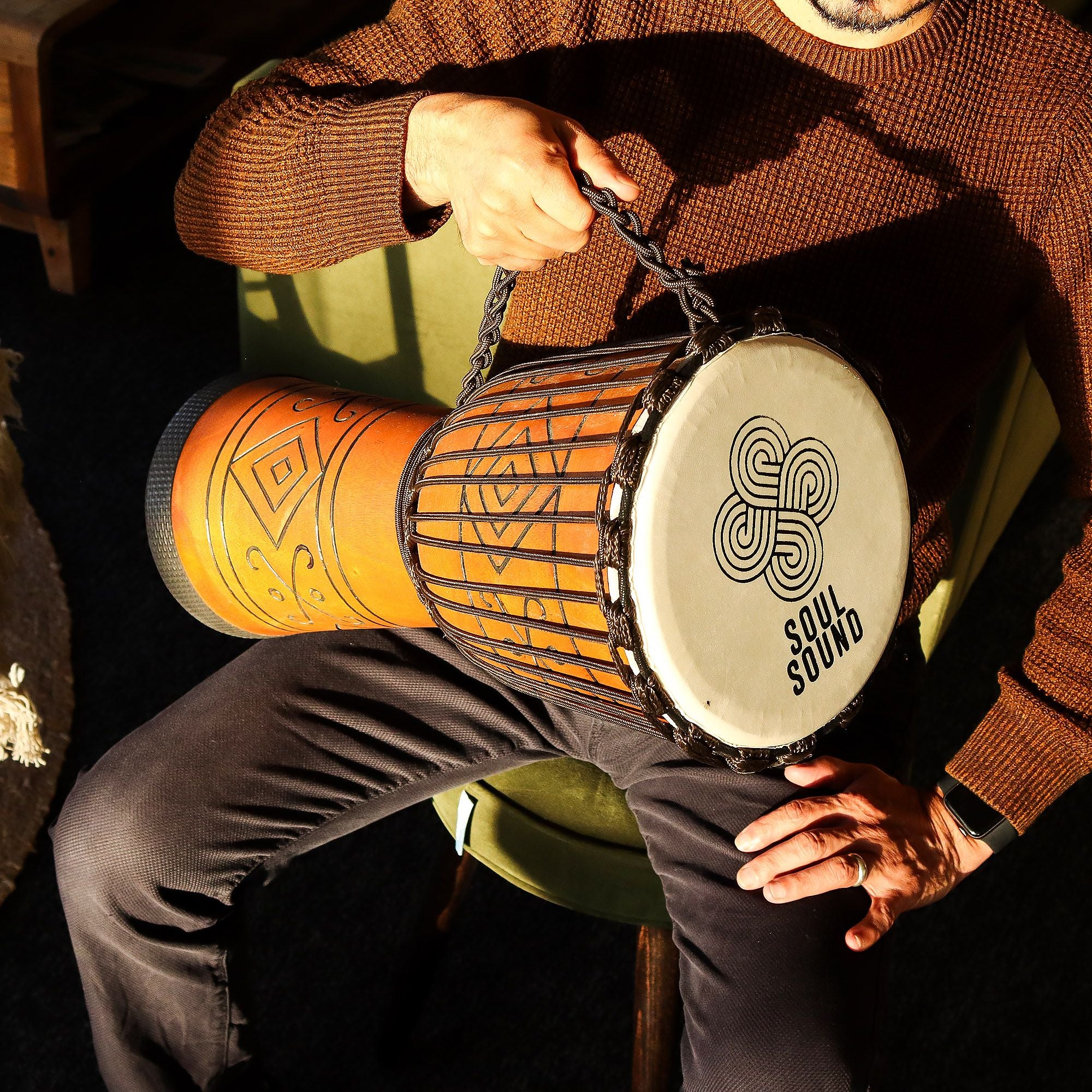Tambor Pro Djembe Grande "Som da Alma" – Som Profundo – 50 cm