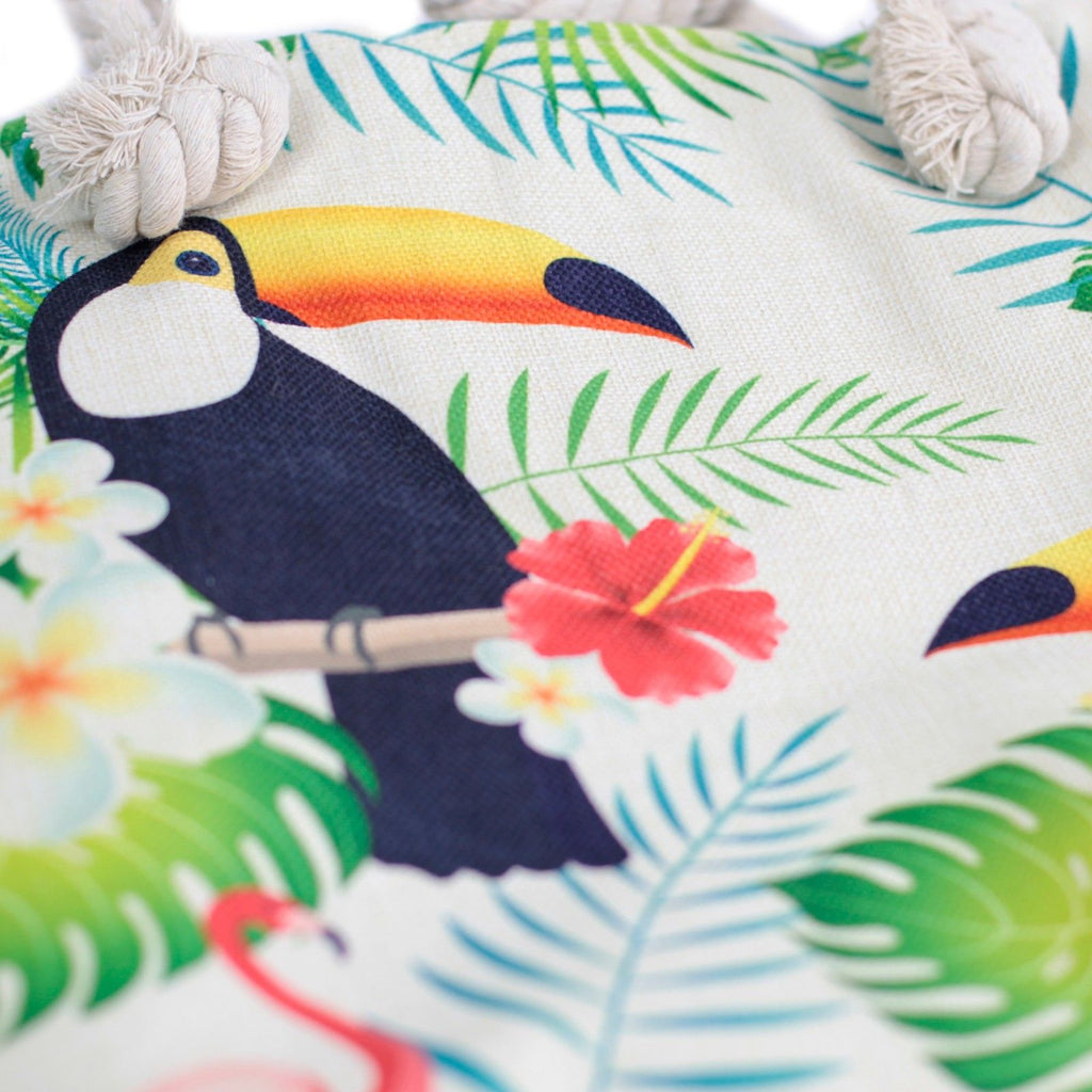 Mochila shopper con asa de cuerda - tucán tropical