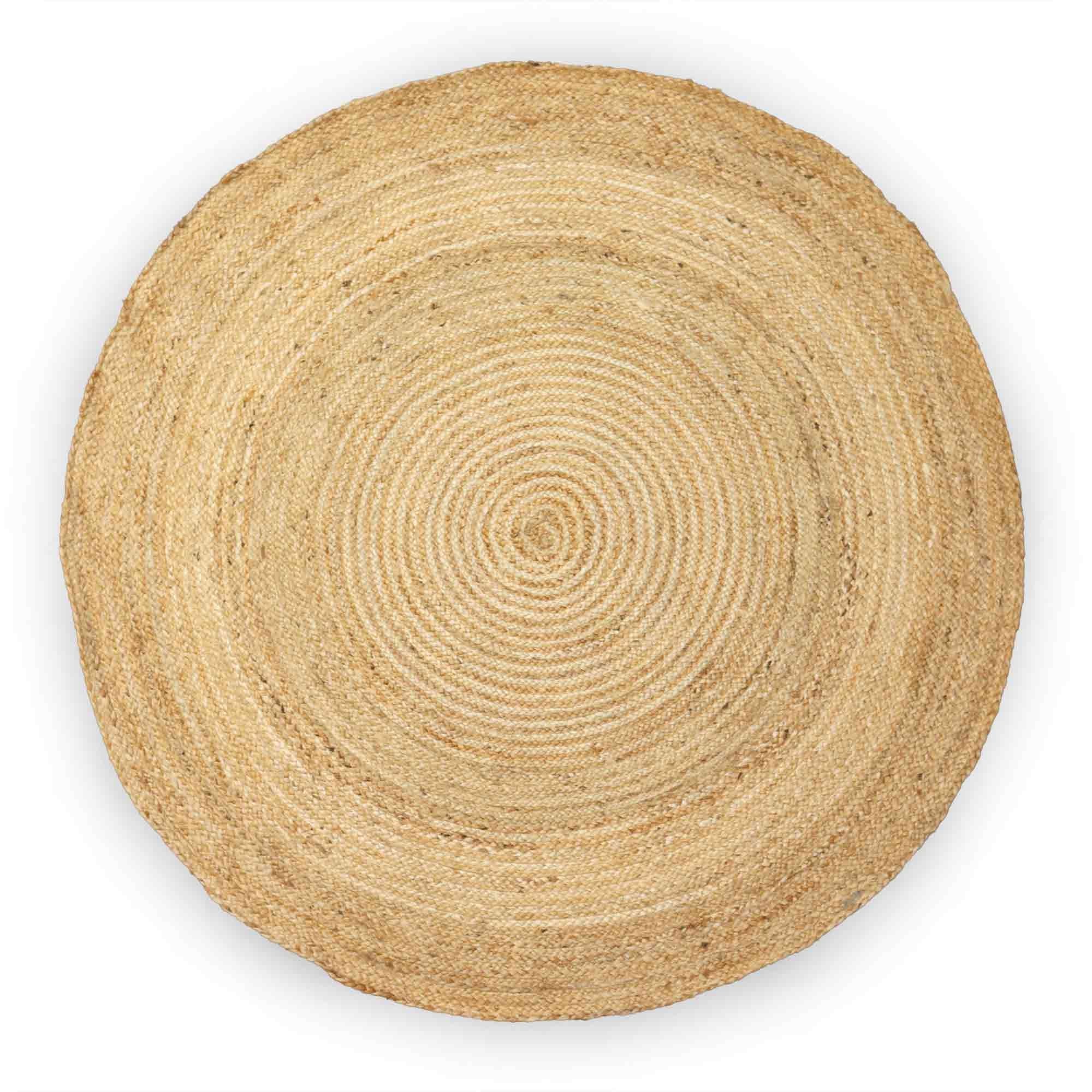 Alfombra redonda grande de yute 150 cm