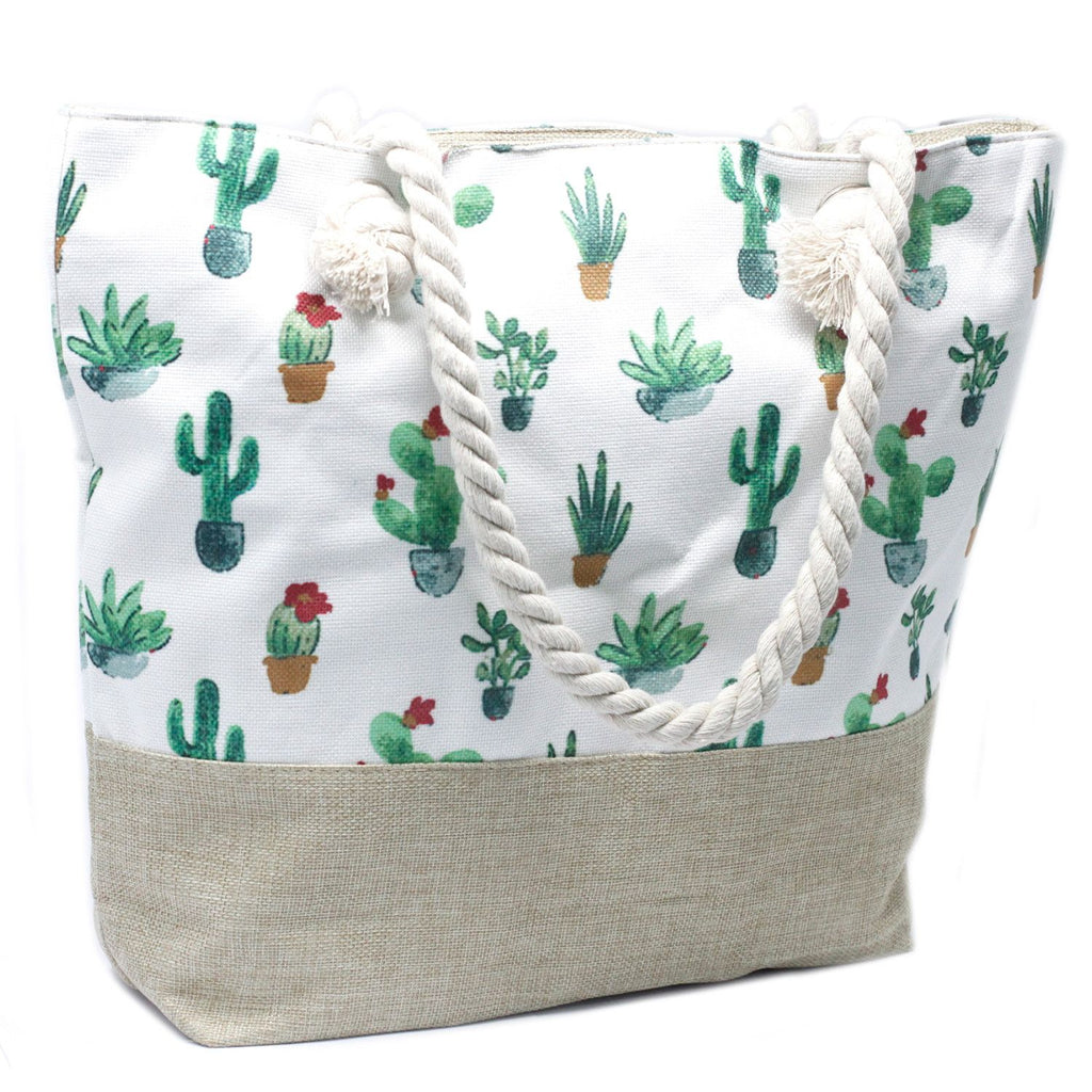 Shopper-Tasche mit Seilgriff – Mini-Kaktus