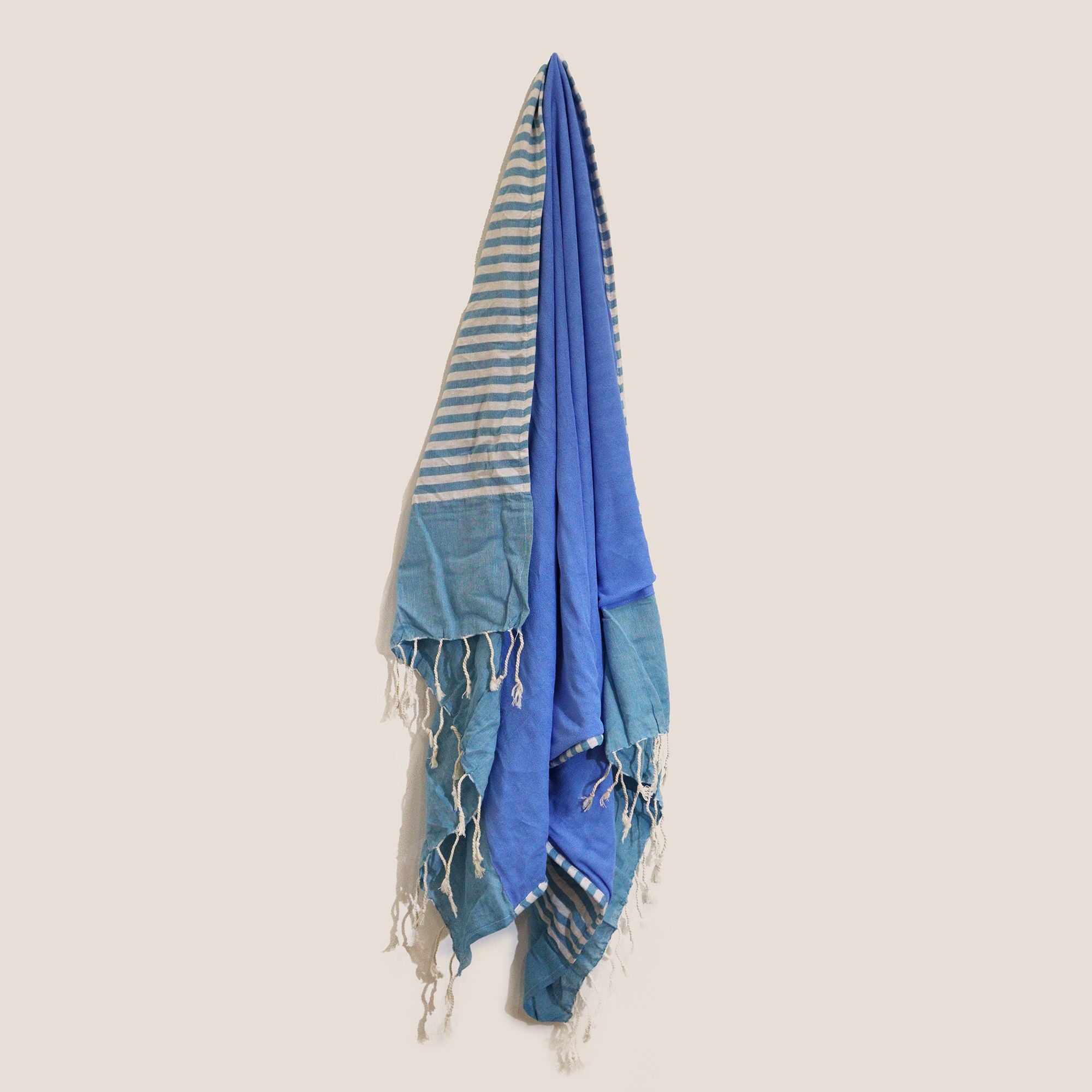 Toalha Pareô de Algodão - 100 × 180 cm - Azul Celeste