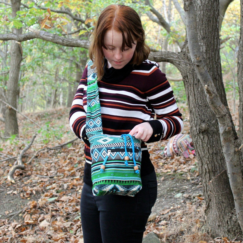 Tecido Jacquard - Mochila peq. Teal