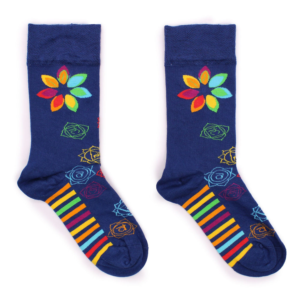 Meias de bambu Hop Hare (P/M) - Chakra Arco-Íris