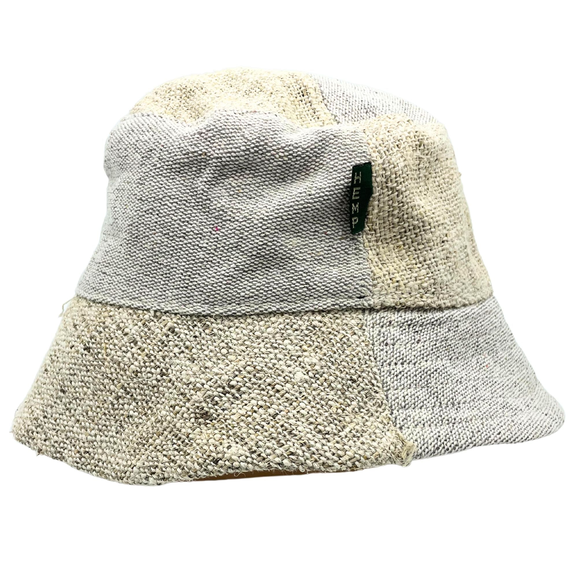 Chapéu boho festival em cânhamo e algodão com aplicações - Natural