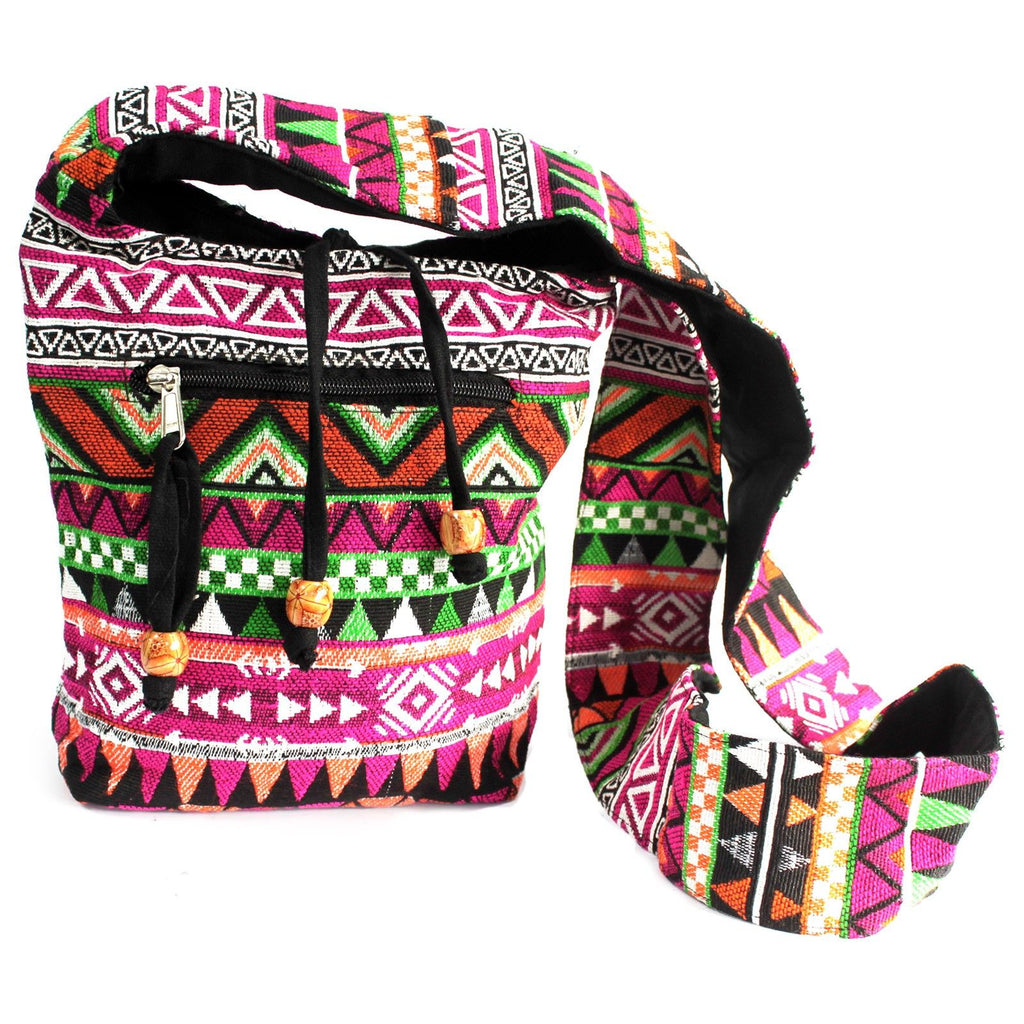 Tecido Jacquard - Mochila pequena rosa