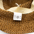 Chapéu de sol em palha Nomad Sari com aba flexível - Café Natural