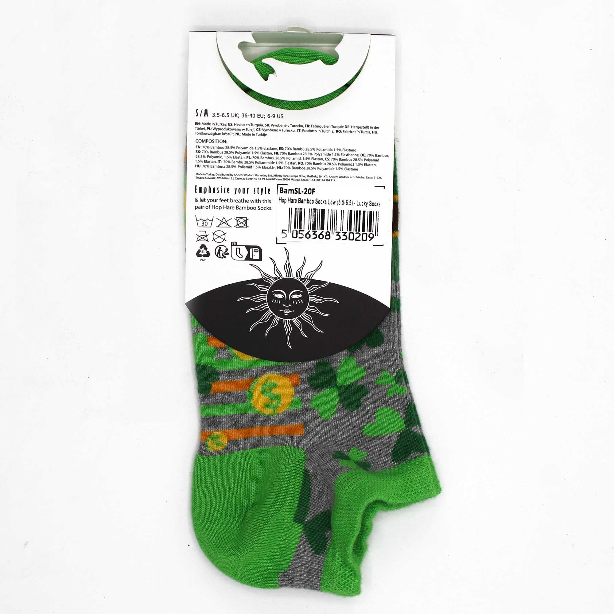 Meias de cano baixo Hop Hare Bamboo, tamanho S/M (36-40) - Meias da Sorte