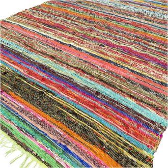 Alfombra de lujo de patchwork, 151 x 90 cm - Verde