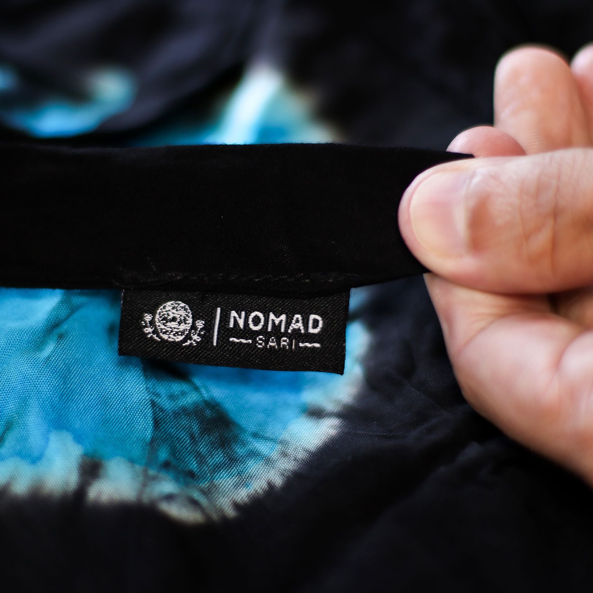 Calças estilo japonês para casa - azul e laranja - M
