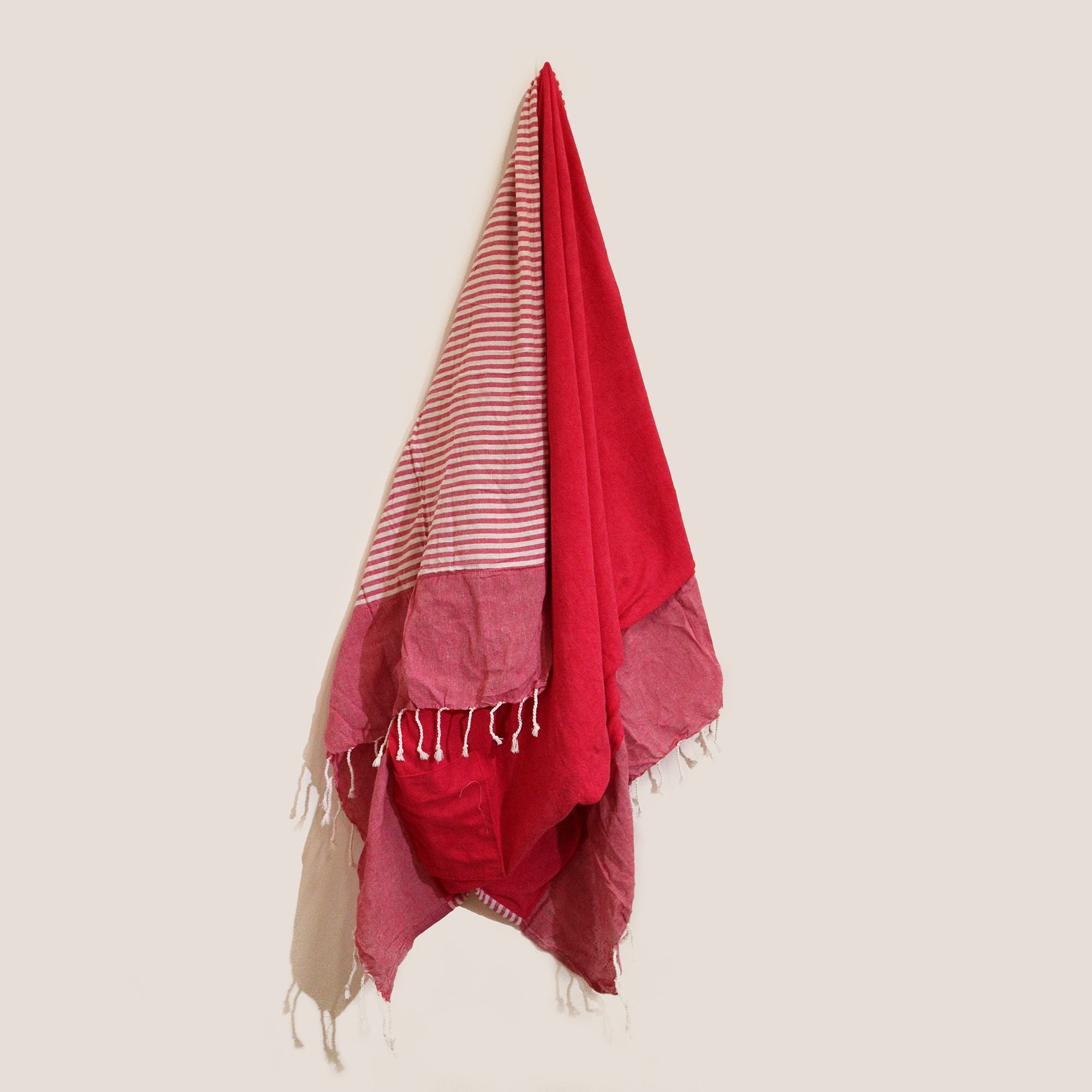 Toalha de Algodão Pareô - 100x180 cm - Rosa Quente