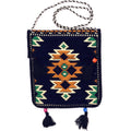 Mala a tiracolo de festival Kilim azul-escuro