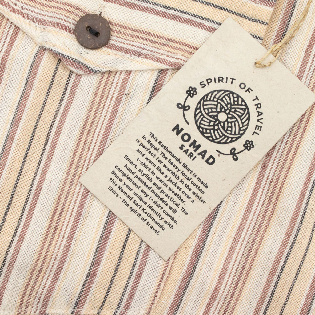 Camisa Nomad Sari Grandad - Castanho Bege - Tamanho Grande