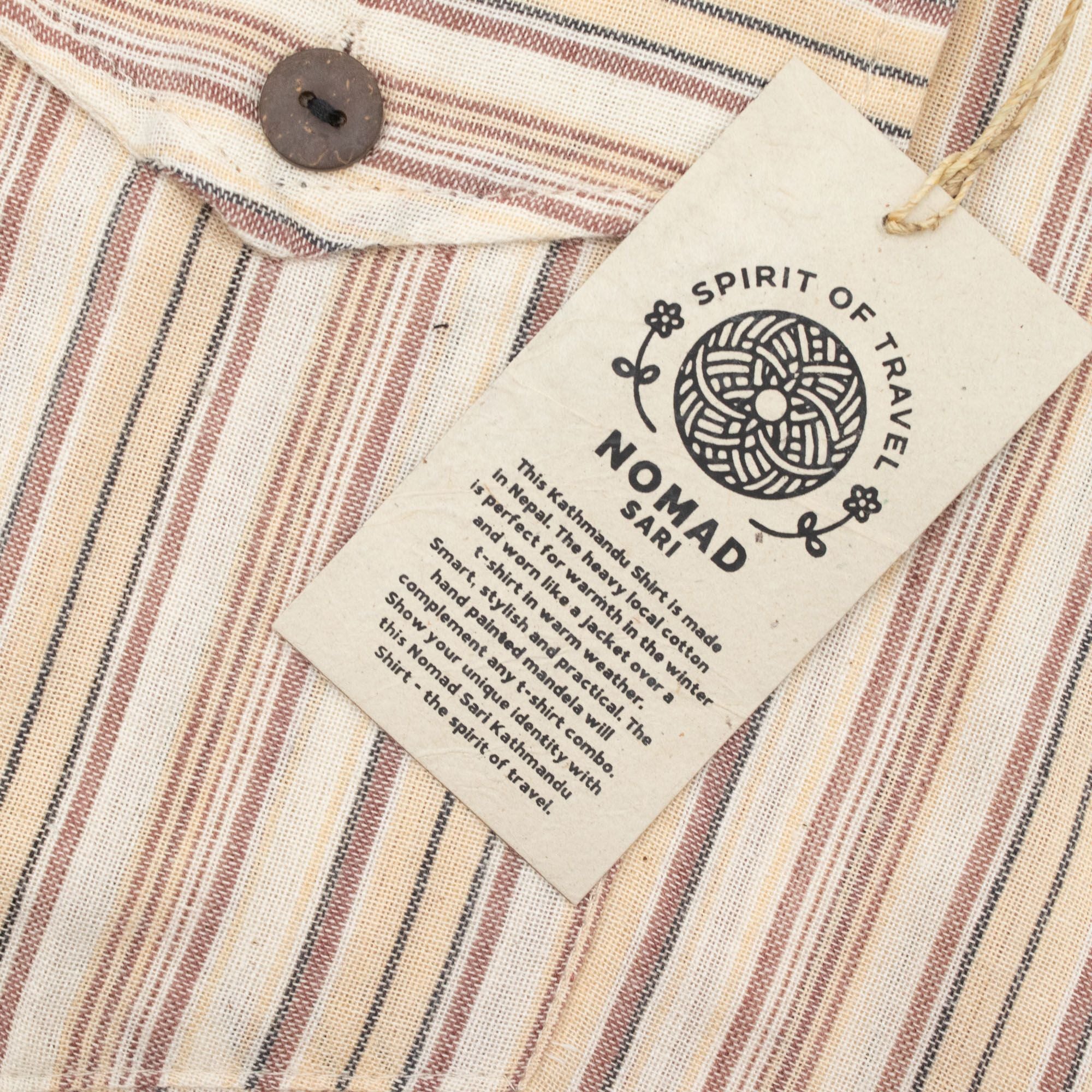 Camisa Nomad Sari Grandad - Castanho Bege - Tamanho Grande