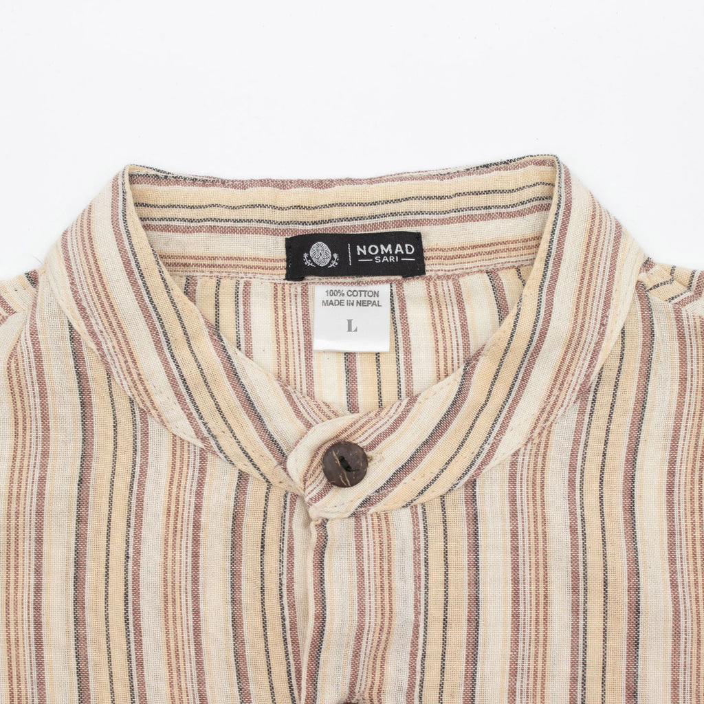 Camisa Nomad Sari Grandad - Castanho Bege - Tamanho Grande