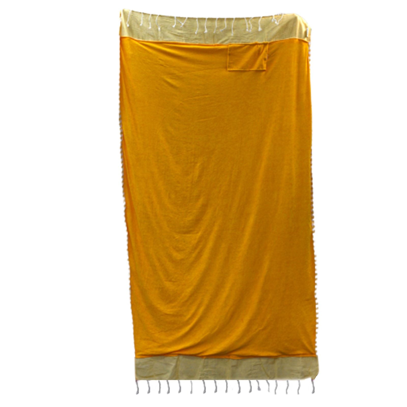 Baumwoll-Pareo-Handtuch - 100x180 cm - Sonnengelb