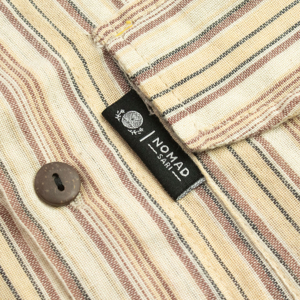 Camisa Nomad Sari Grandad - Castanho Bege - Tamanho Grande