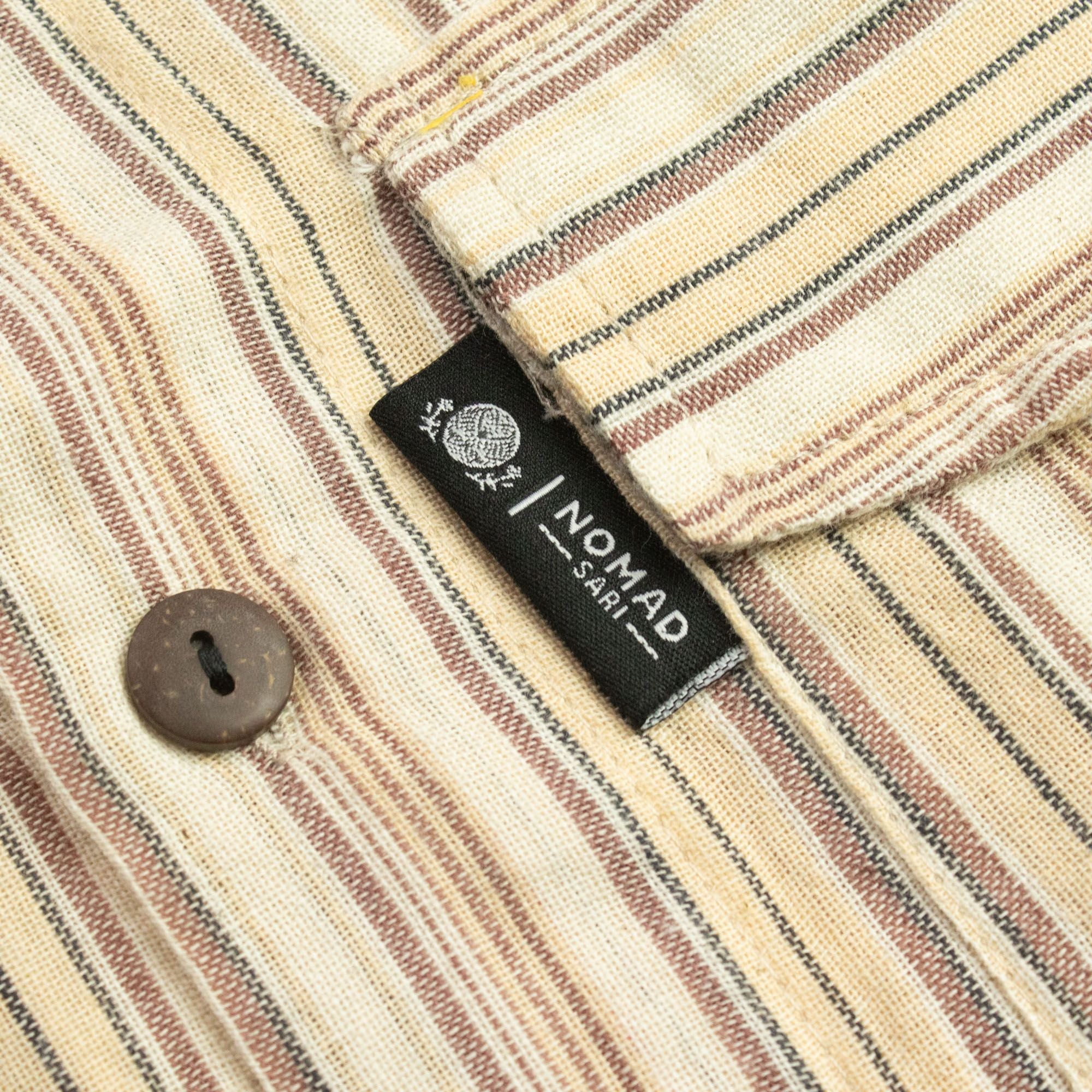 Camisa Nomad Sari Grandad - Castanho Bege - Tamanho Grande