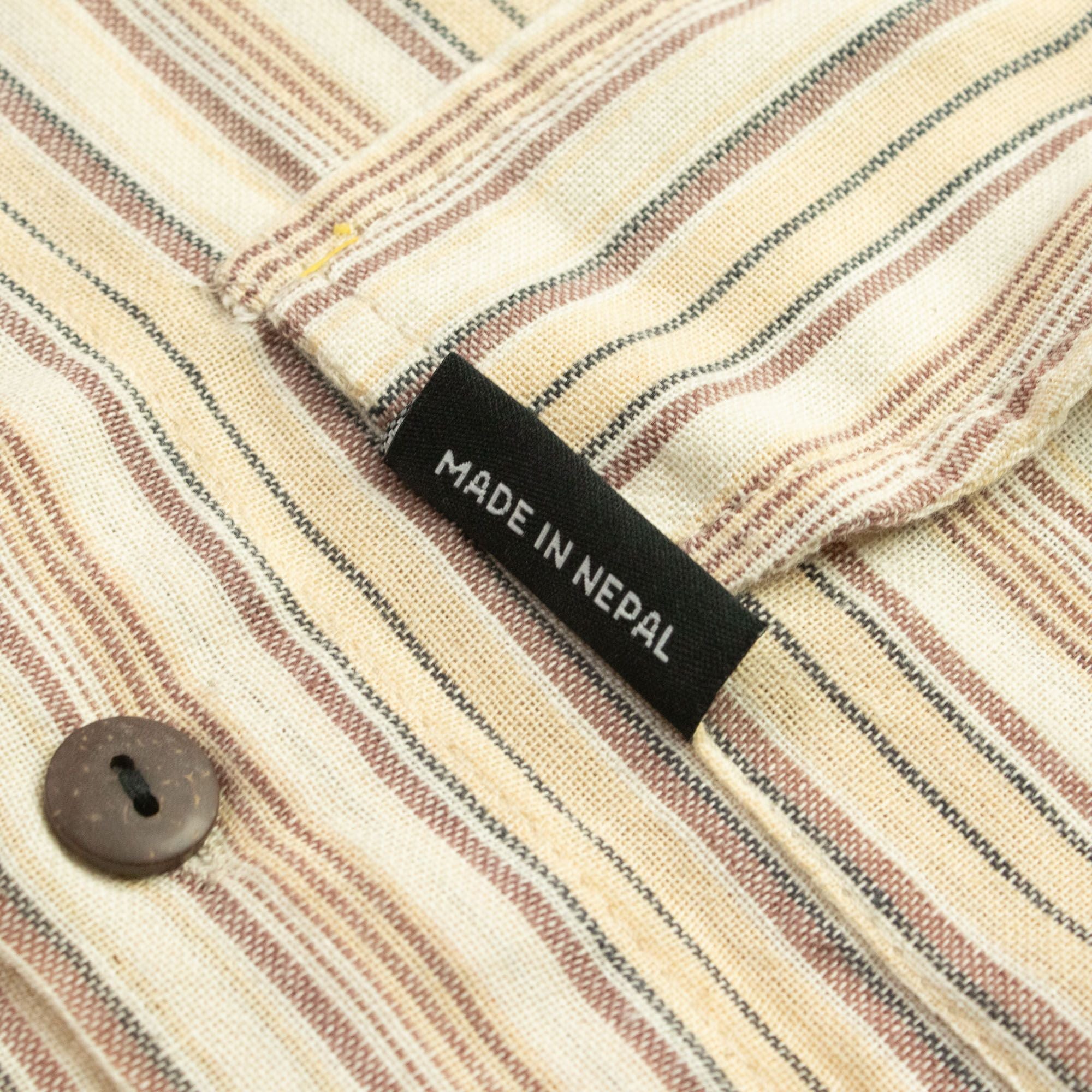 Camisa Nomad Sari Grandad - Castanho Bege - Tamanho Grande