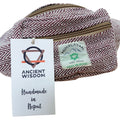 Bolsa de Cintura de Cáñamo y Algodón (o Riñonera) - Vino