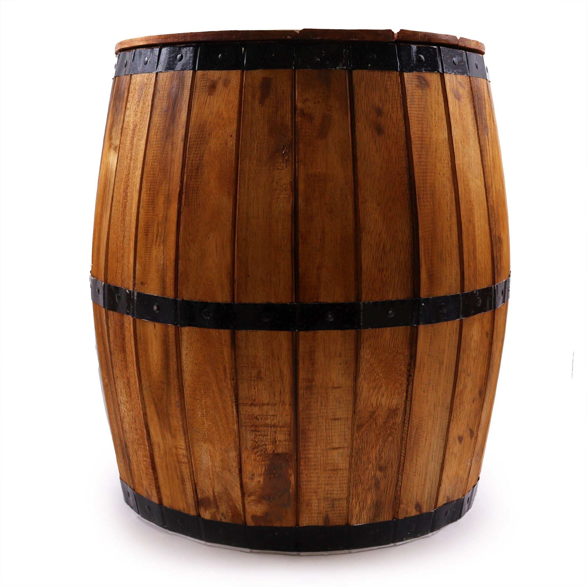 Mesa de barril de cerveza y soporte para parasol – Madera natural 60 x 48,5 cm