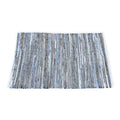 Großer Teppich aus recycelter Baumwolle und Jute – 130x170cm – Blau