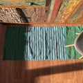 Tapete em algodão indiano - 70x170cm - Azul/Verde