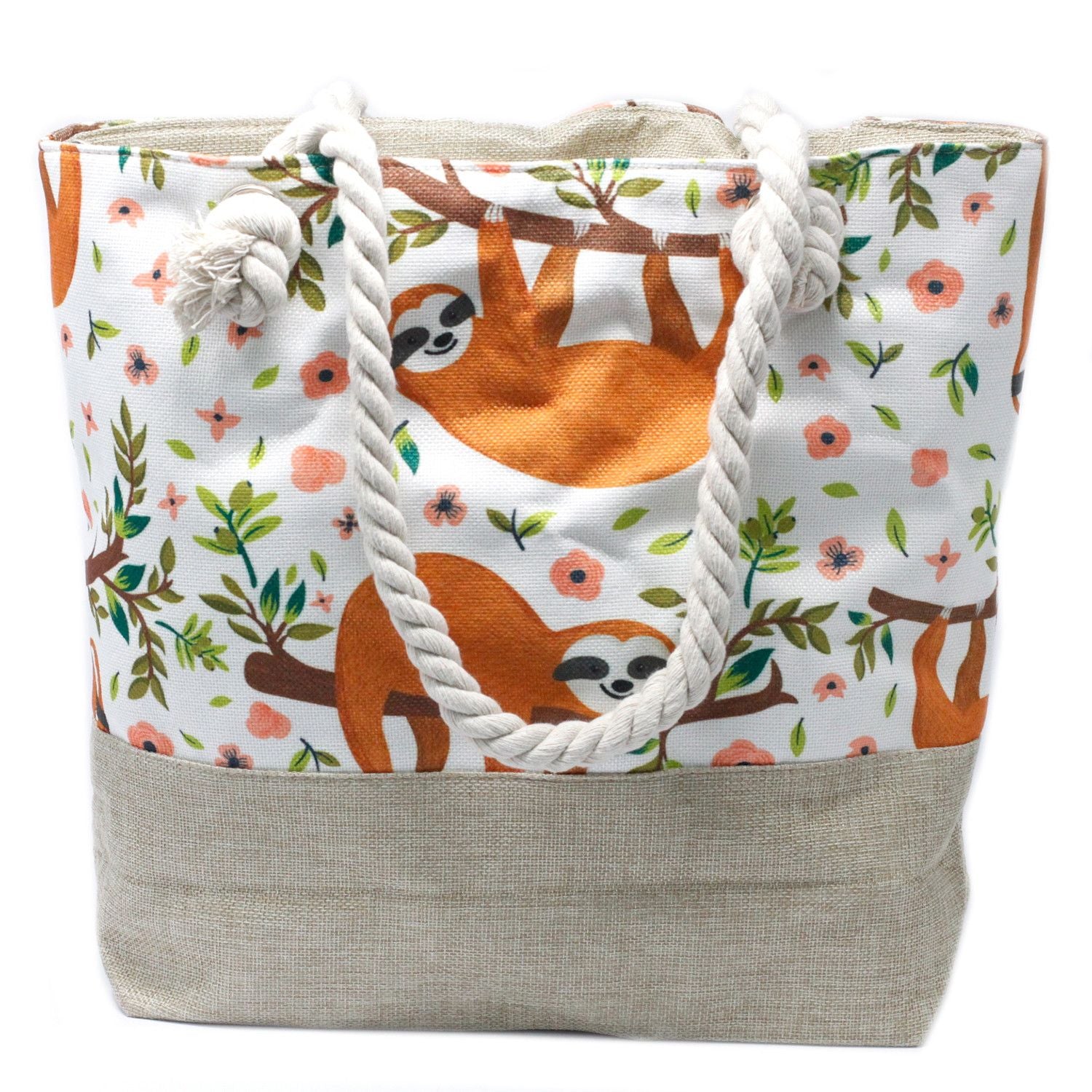 Bolsa shopper con asa de cuerda - Perezosos
