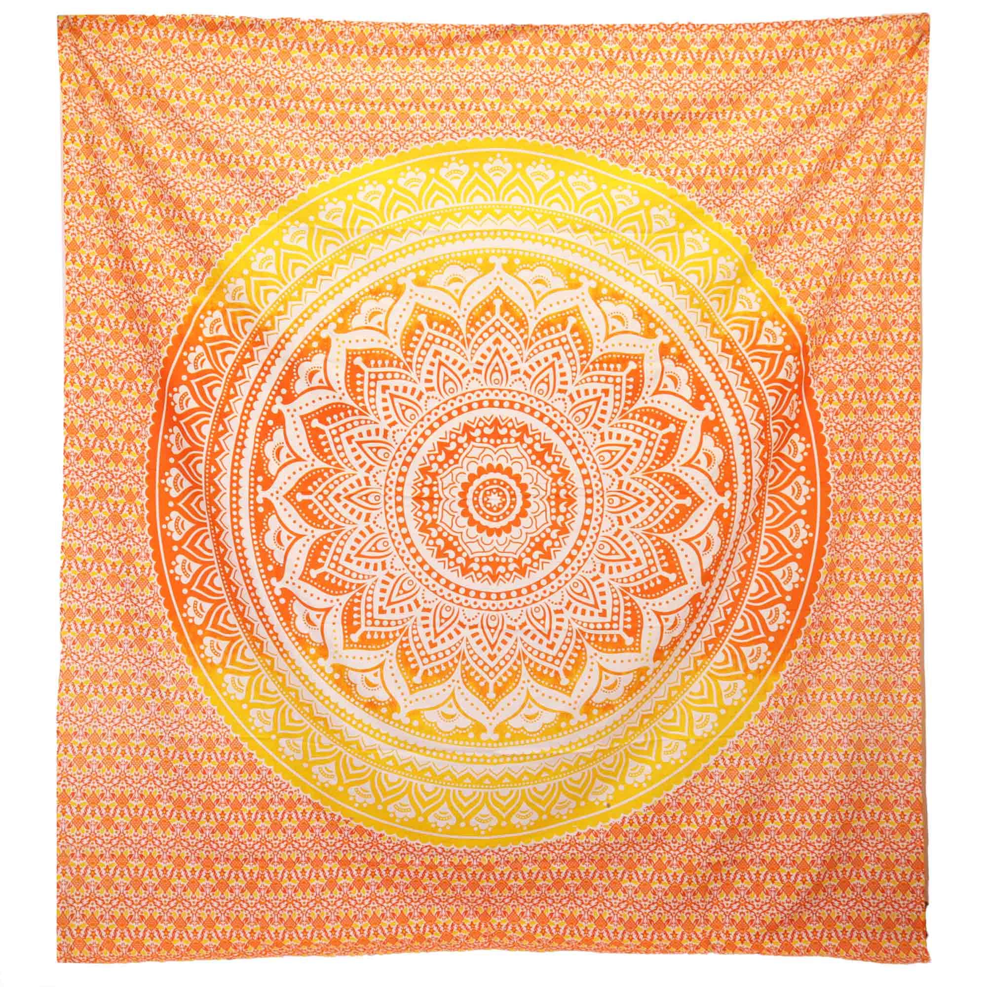 Tapiz de pared / Pareo - Mandala - Naranja