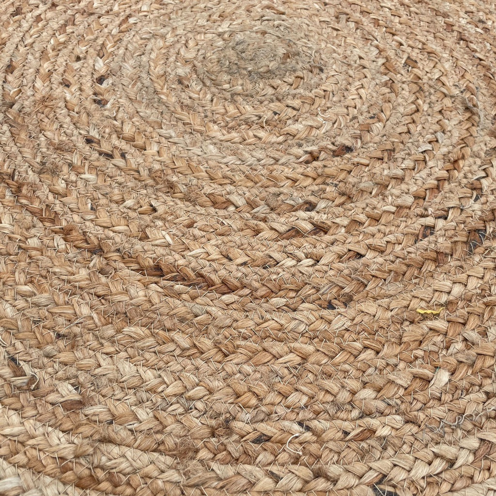 Alfombra redonda de yute suave 90 cm