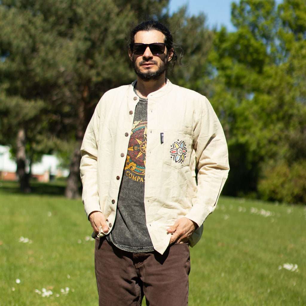 Camisa Nomad Sari Kathmandu - Cor Pedra - Tamanho Grande