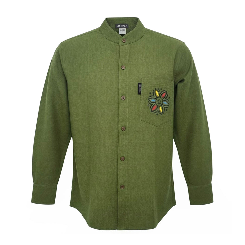 Camisa Nomad Sari Kathmandu - Verde Floresta - Tamanho Médio