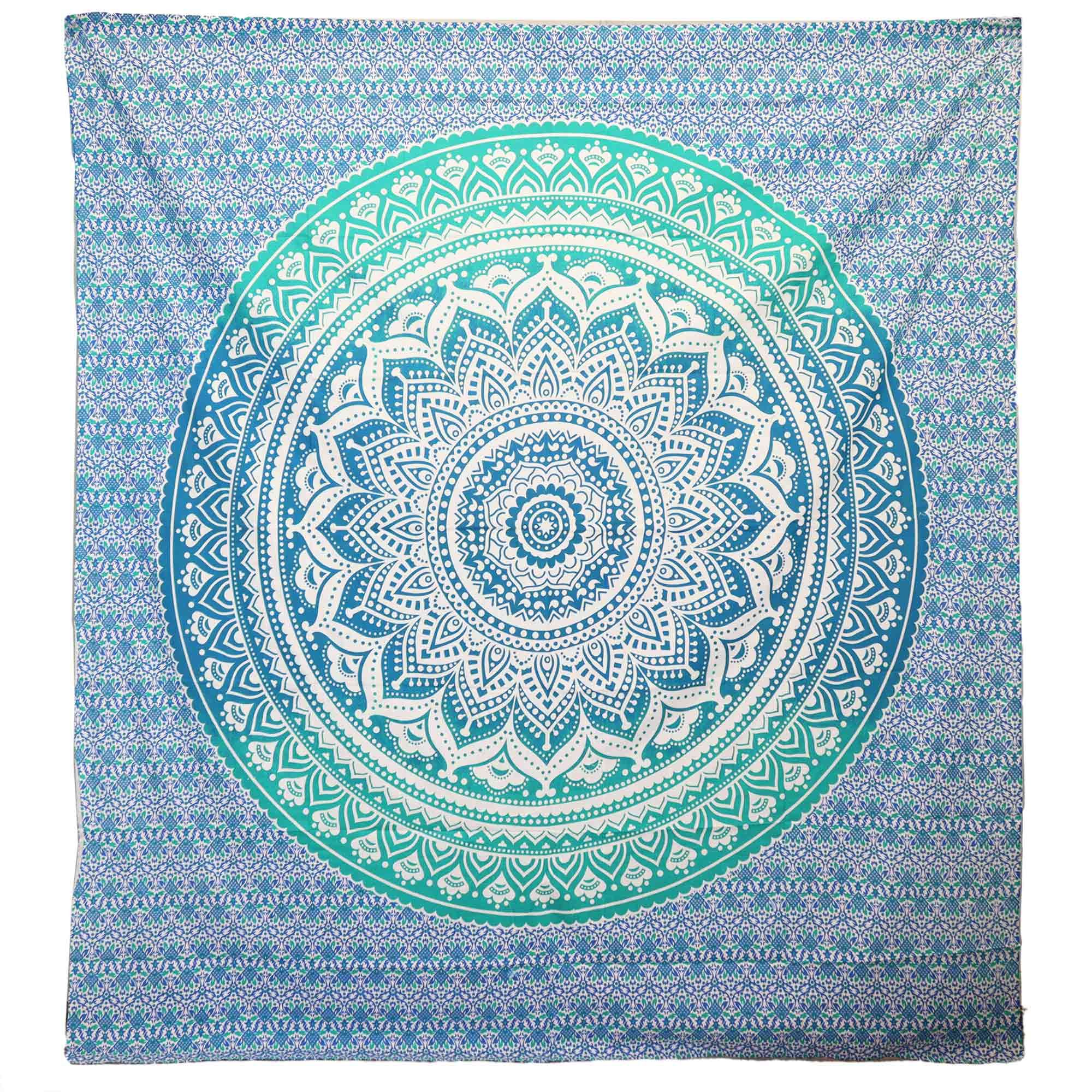 Tapisserie Wand / Pareo - Mandala - Grün