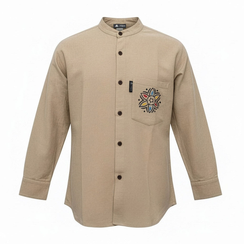 Camisa Nomad Sari Kathmandu - Cor Pedra - Tamanho Médio