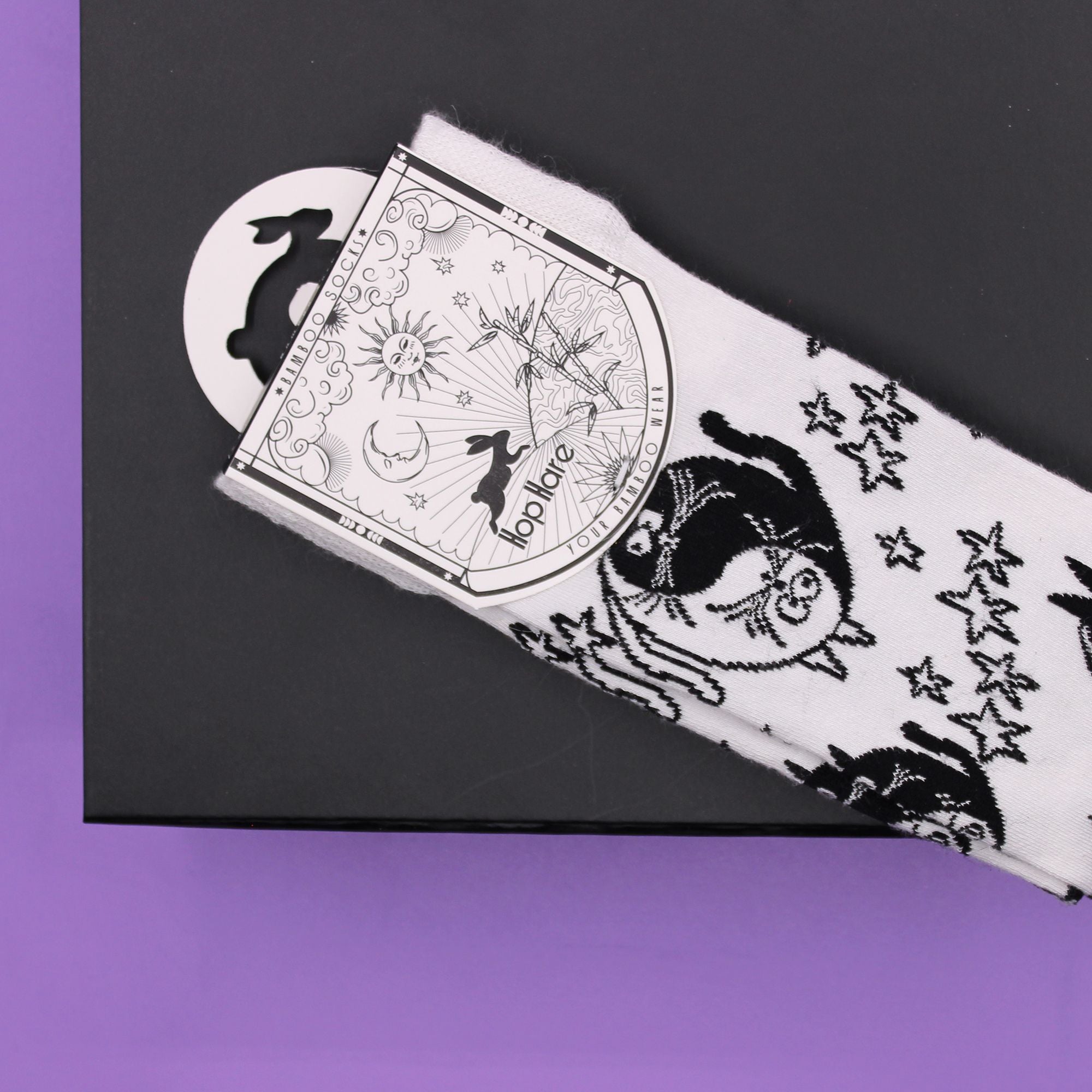 Meias de bambu Hop Hare (P/M) - Ying Yang