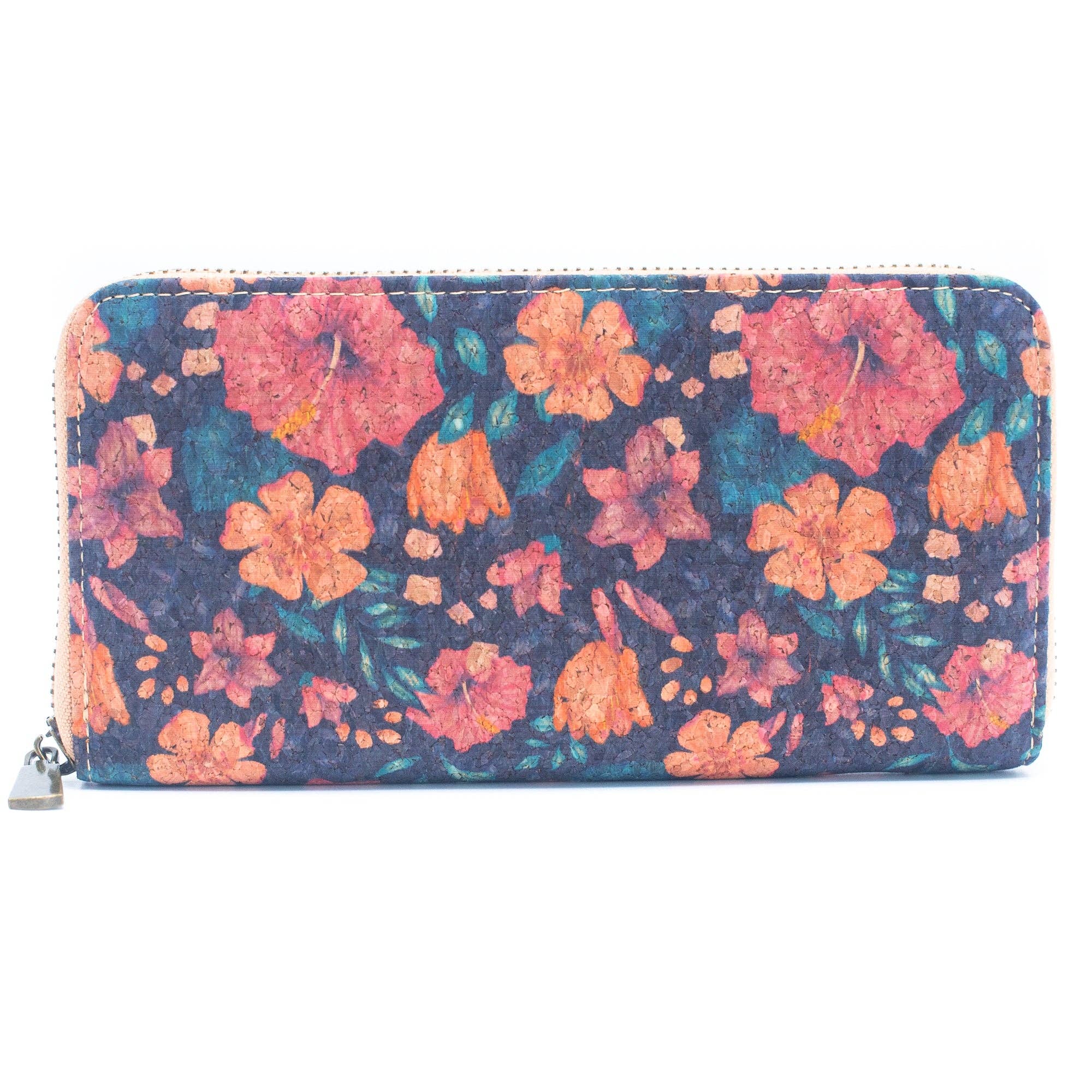 Various patterns natural cork women zipper card wallet- Vegan Cork Wallet BAG-2219