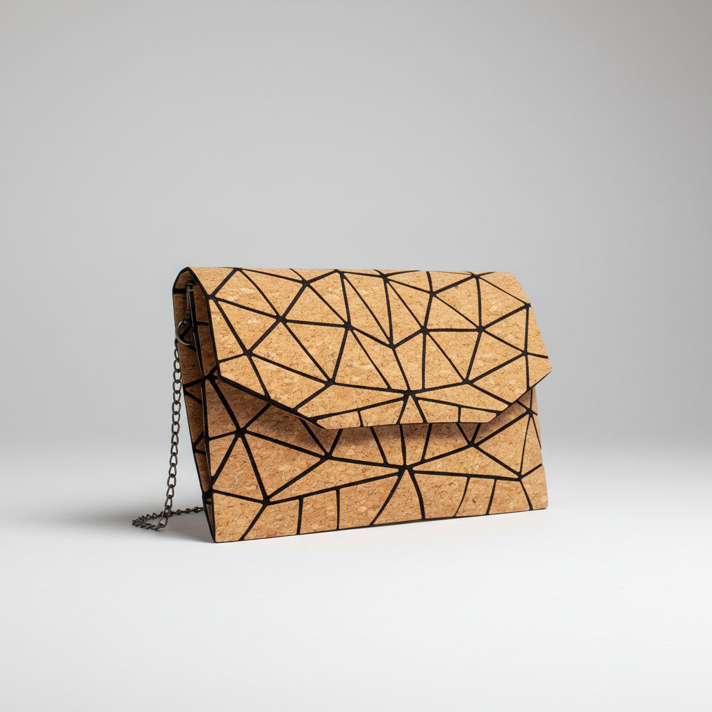 Cork Geometric Chain Crossbody cork Bag  BAG-2069