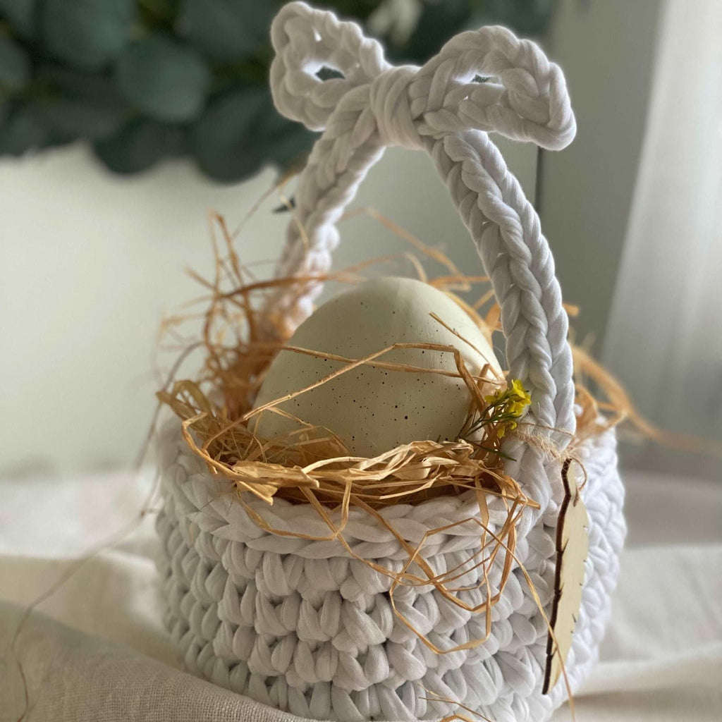 Gehäkelter Osterkorb - Eierkorb zu Ostern