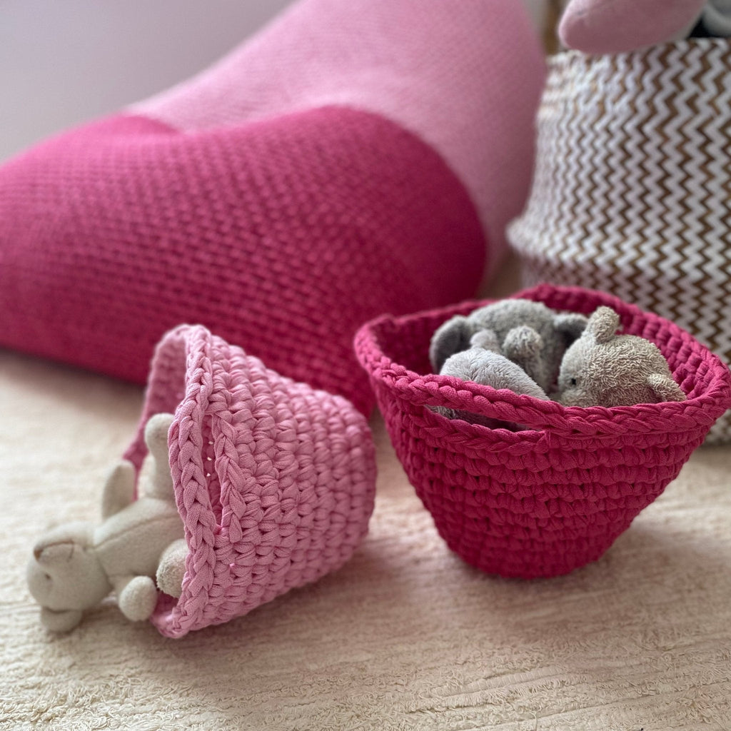 Cestas de Ganchillo para Niños, Almacenamiento Pequeño y Único