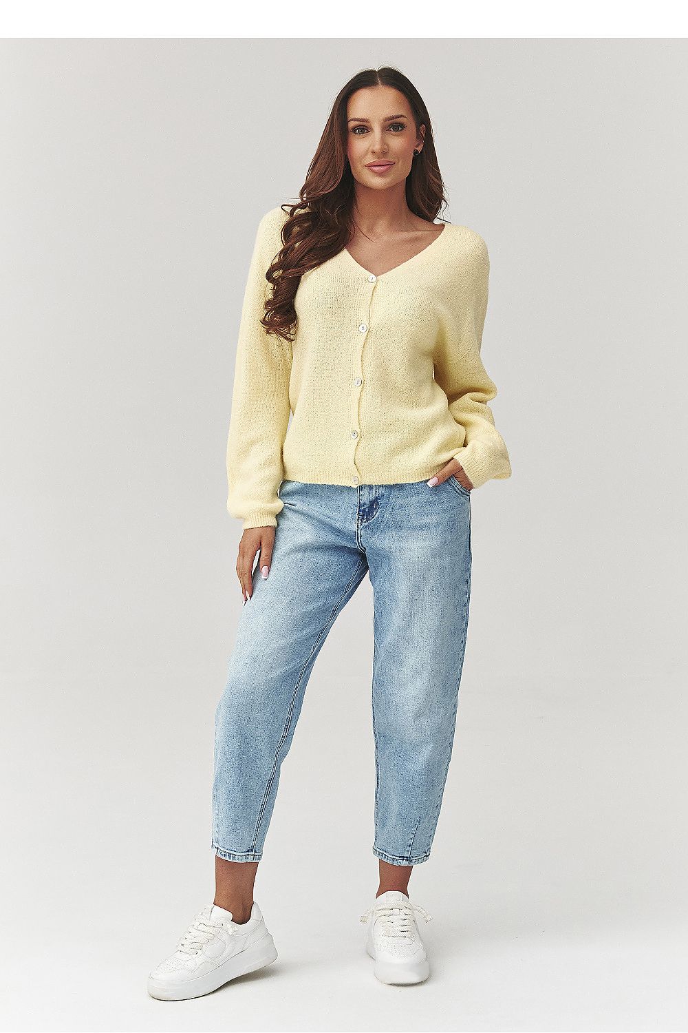 Cardigan model 223254 Makadamia
