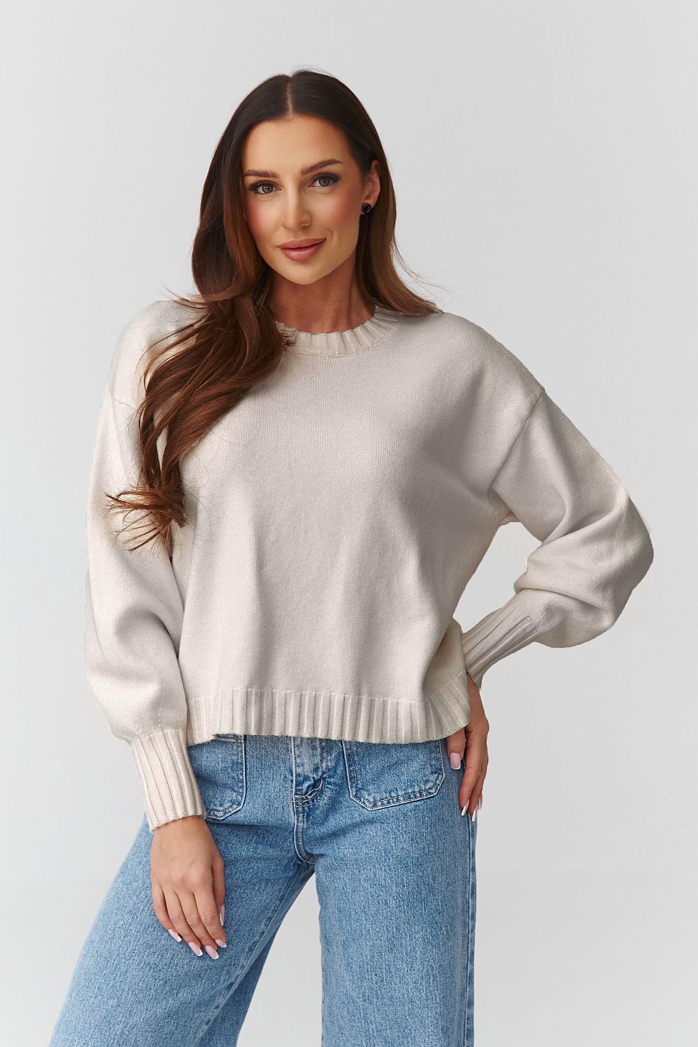 Jumper model 224108 Makadamia