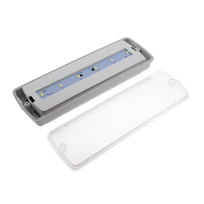 Kit de emergência LED embutido de 200 lúmens com autoteste, caixa à prova d'água IP65 / Permanente/Antiempermanente 5000K
