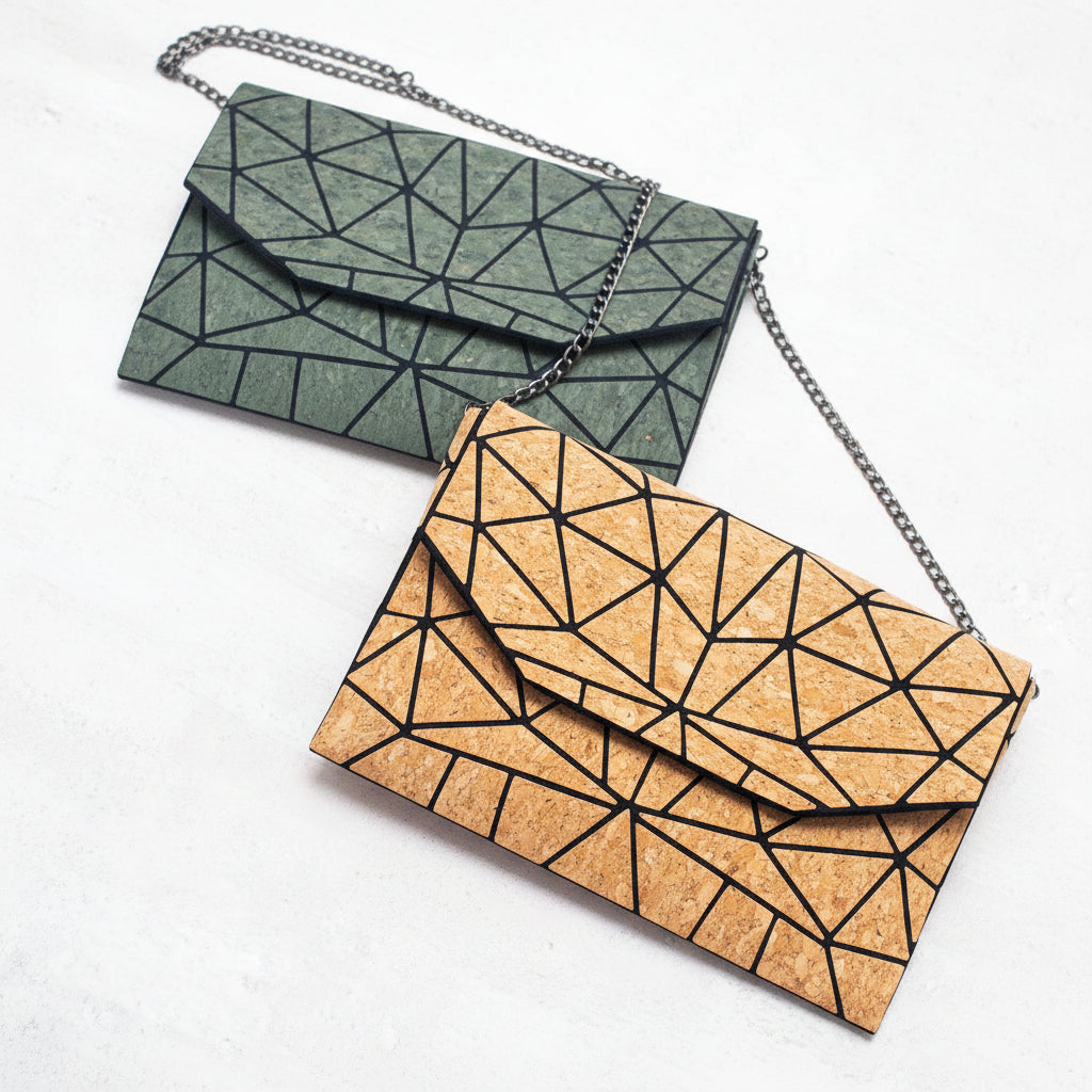 Cork Geometric Chain Crossbody cork Bag  BAG-2069