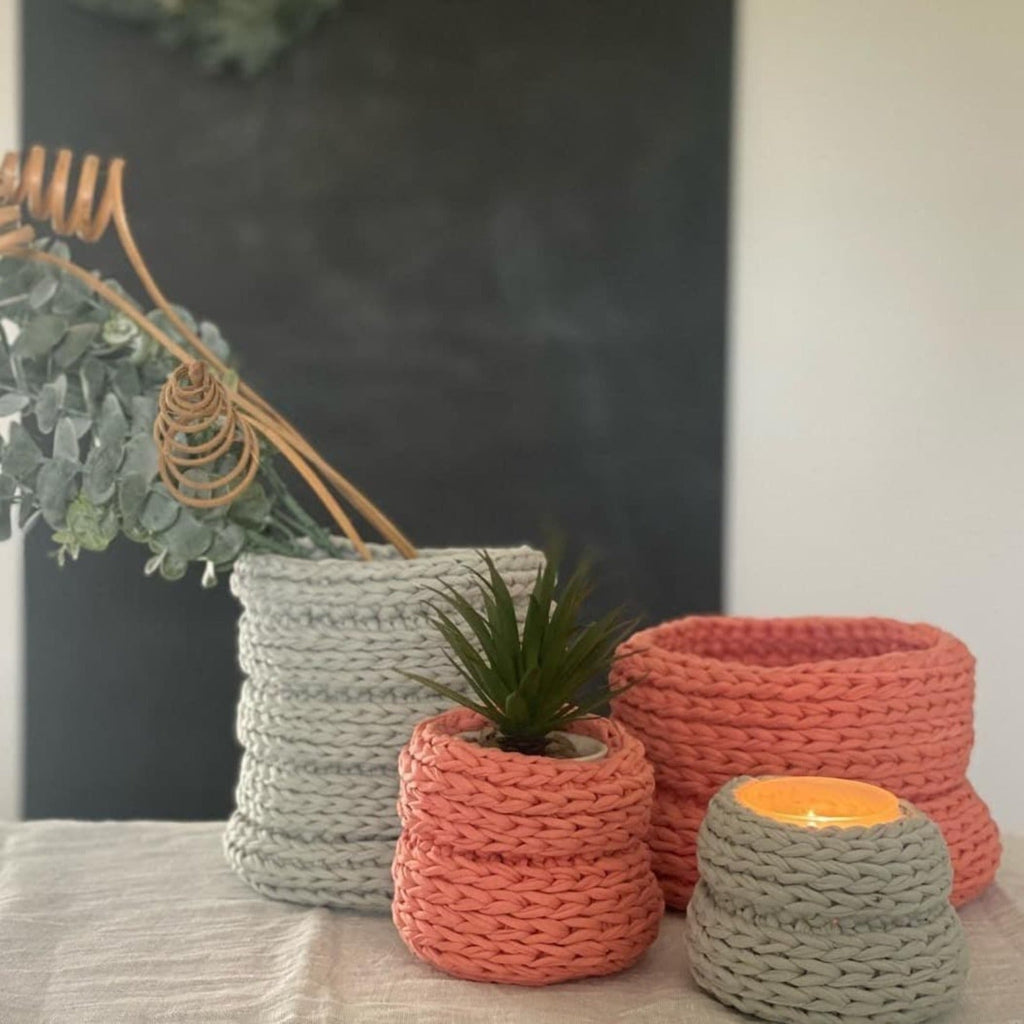 Juego de macetas decorativas